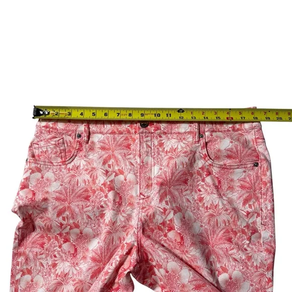 Tommy Bahama Boracay Beach High Rise Ankle Jeans Womens Sz 14 Floral Tropical - Picture 3 of 9